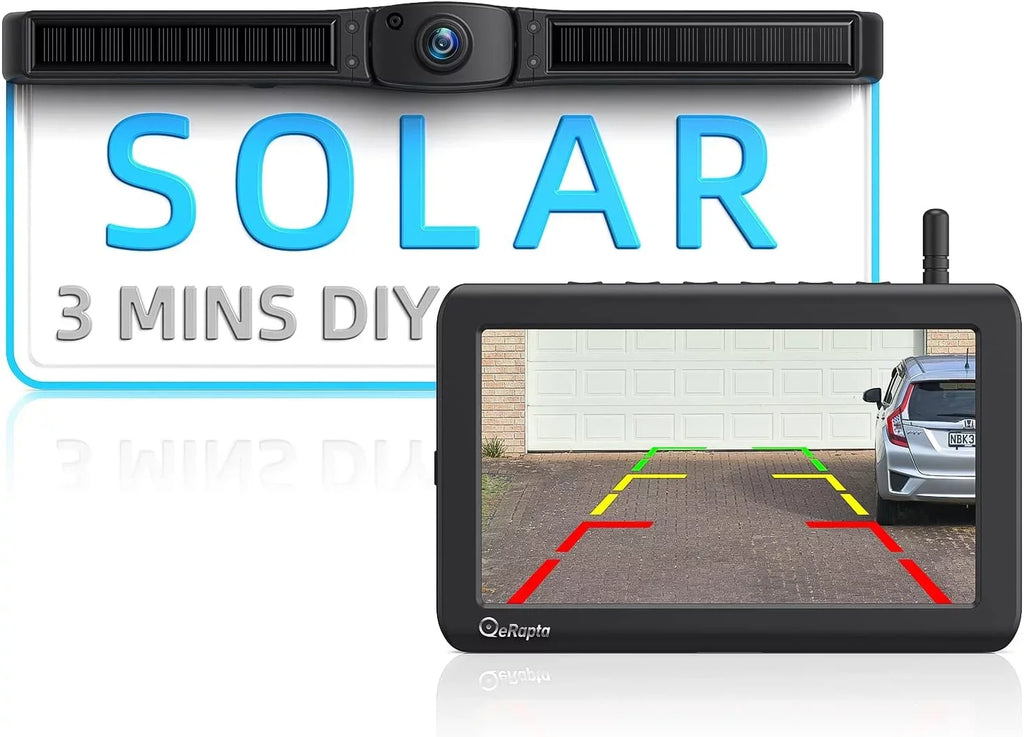 Truck Monitor for Backup IP69K A1TYZX7 1080P Wireless Car Install, Night Erapta Battery, Camera Mins Moistureproof Solar with Camera 4800mAh Reverse Vision 3