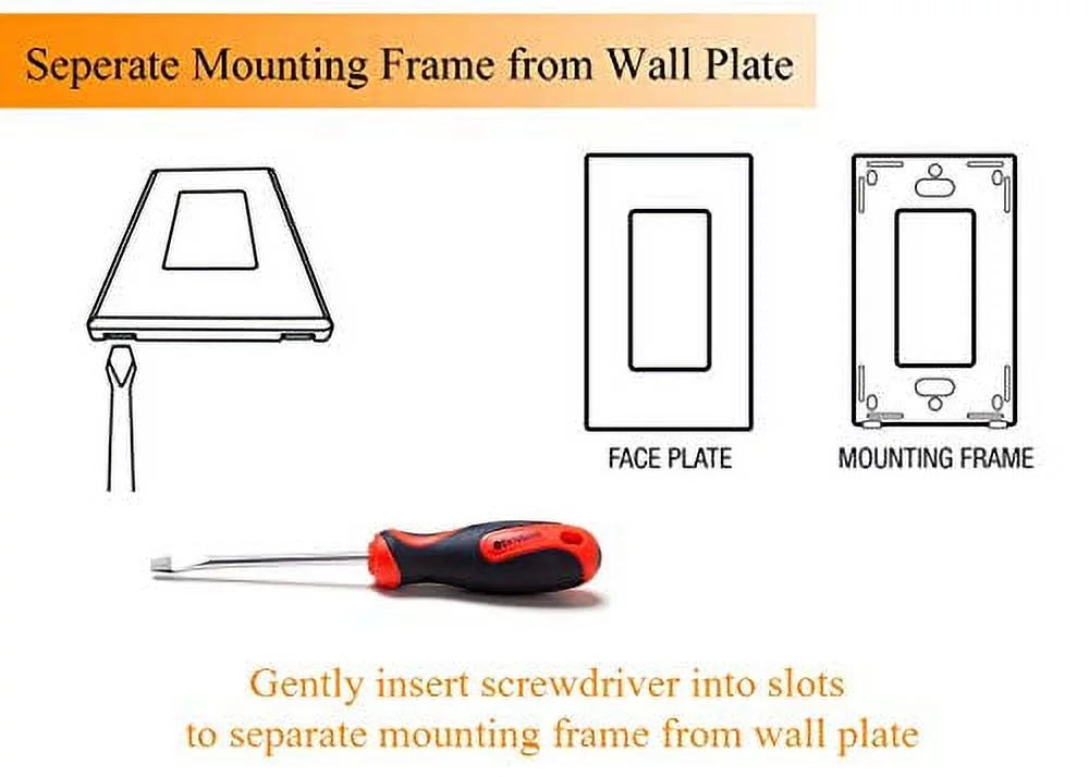 in Slide,600 Cloudy Switch for Included Wall Dimmer Dimmable Pole max,Shield Bay Watt Plate Light//Incandescent,3-Way Single