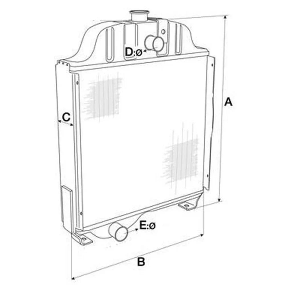 5118305 TD75 Radiator Holland TD60D TD85D RAParts TD650DT New + Ford TD75D Fits Tractor