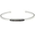 (364 Cuff Black Diamond 7-1/4" Gulati Silver Leena Sterling Bracelet Shana Slice