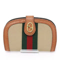 Key Old 6 (Good) Rows Web Sherry Stripe Beige Line Canvas/Leather Case Gucci Green/Red/Green Pre-Owned