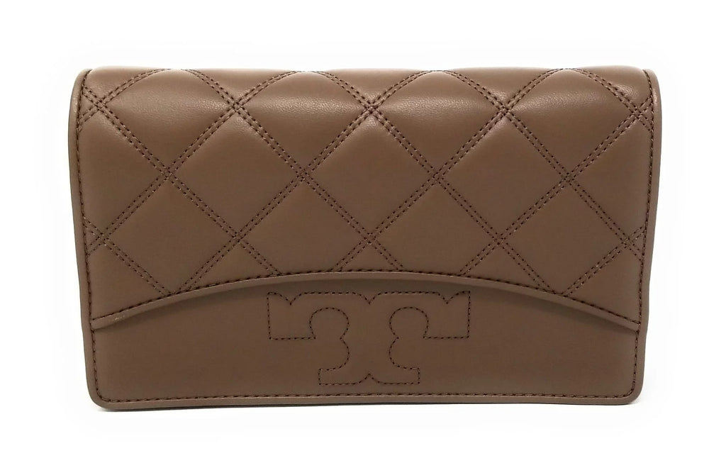 Savannah Flat Taupe) Tory Womens Chain Burch Wallet (Classic
