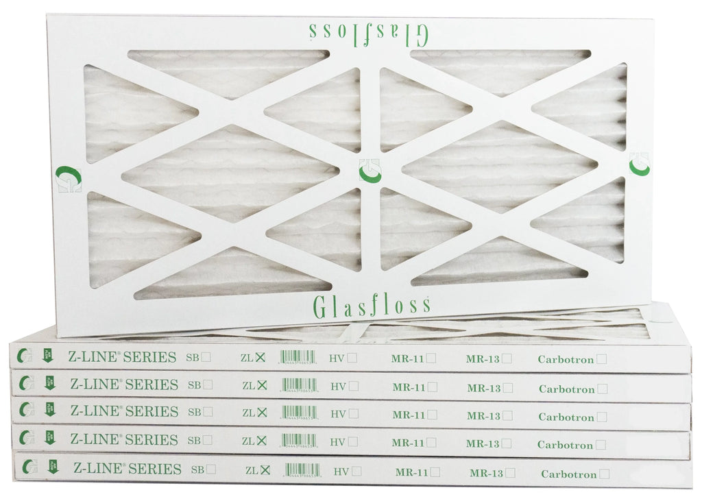 Glasfloss 15.5x7/8 Size: Made 9.5 inch) 10 - x - Air in - -Qty:6 (Actual Filter Furnace 10x16x1