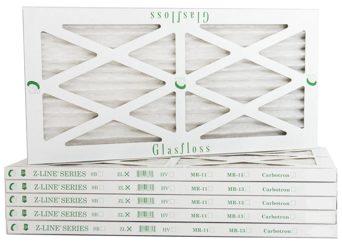 Glasfloss 15.5x7/8 Size: Made 9.5 inch) 10 - x - Air in - -Qty:6 (Actual Filter Furnace 10x16x1