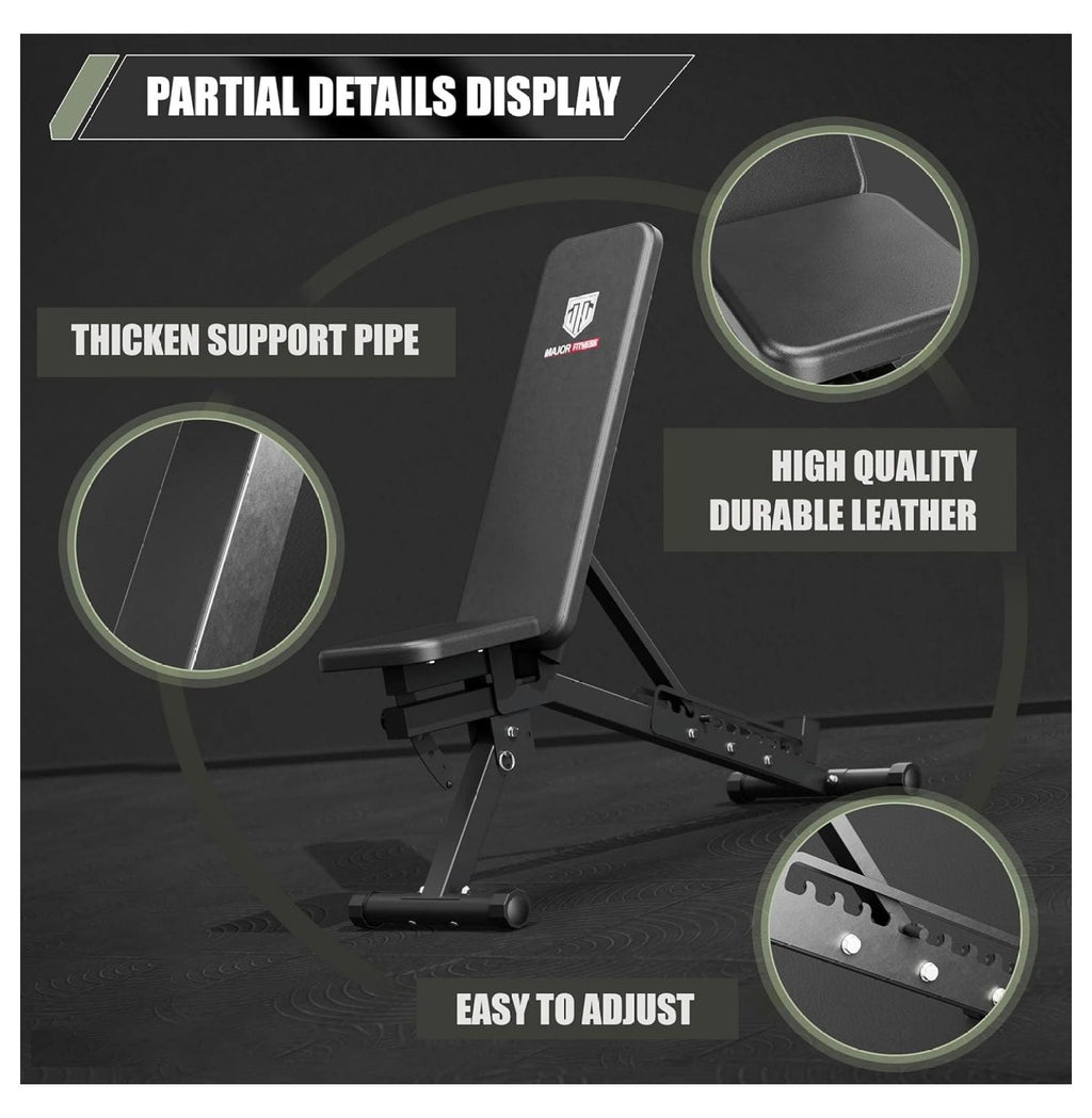 Press 32 and Bench Garage Capacity Fitness and Workouts, and Press Weight Positions Weight Training Home Strength Adjustable Major Lifting, Bench Bench,1300 Bench for Gym