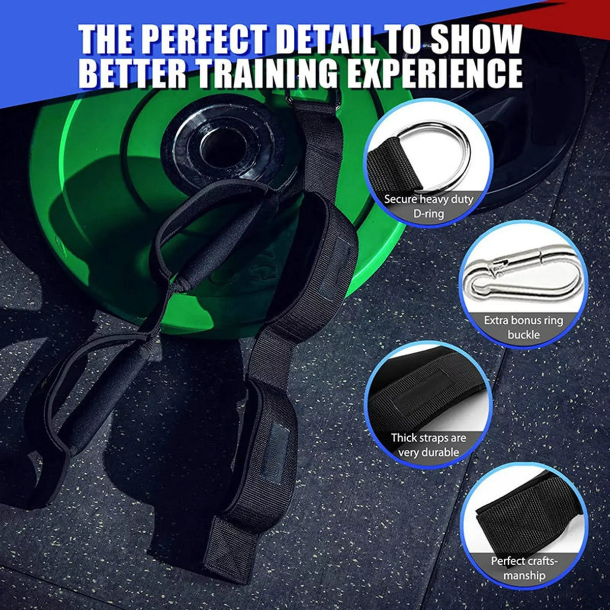 Arm Gym Handles Lifting Tricep Attachment Abdominal Cable Training Grip Machine Strap Weight Heavy for Equipment Duty Strap