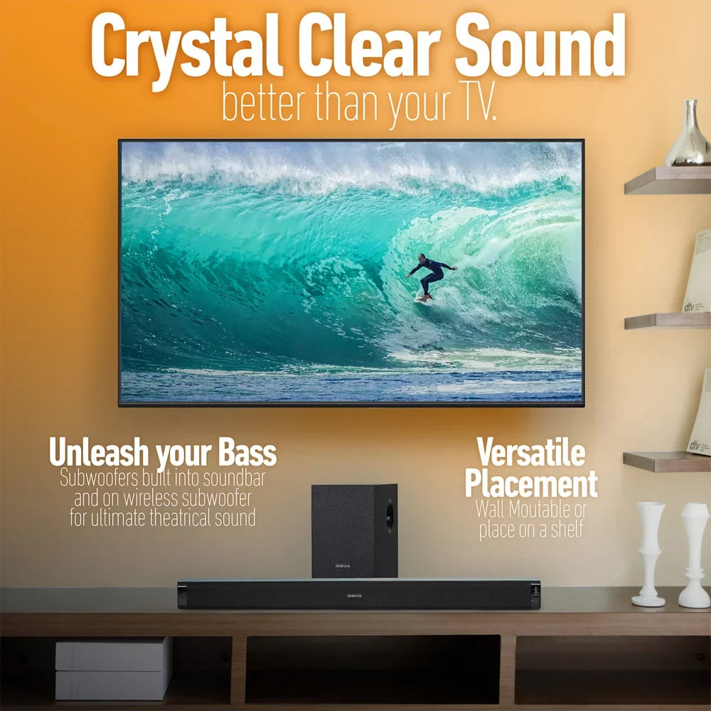 with 2020 4K Sound Smart Bundle 6-Outlet Bar 2020 Array Surge Subwoofer, Cleaner with Full XBR55X900H and Deco Gear Screen Sony Adapter, Mount, 55-inch Wall Essentials