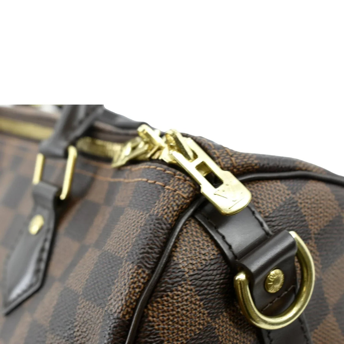Brown Shoulder Pre-owned Bandouliere Damier Speedy Bag 30 Ebene
