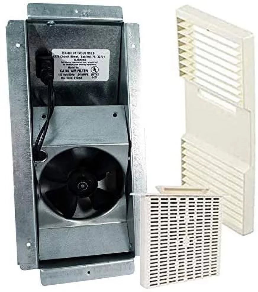 Ductless Mount Louver, Cartridge and Housing - Fan Set Exhaust Unscented Motor Metal (A-Pack) -Complete Filter Grille