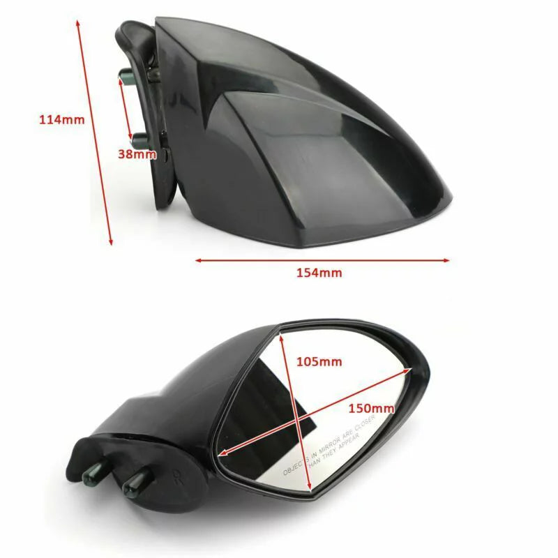 Mirror Right,Side,,Black,Fits,Yamaha,WaveRunner,,VX110,Deluxe,Sport,Cruiser Motor Genic