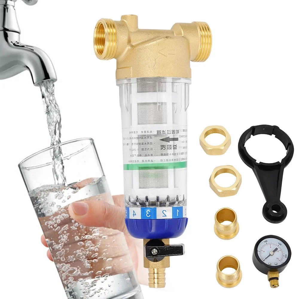 Filter Pre-filter Sediment Sediment Down Sand Moisture 50℃ Moisture for Filter Reusable Spin Moisture Moisture Pipe Home Filter Remove