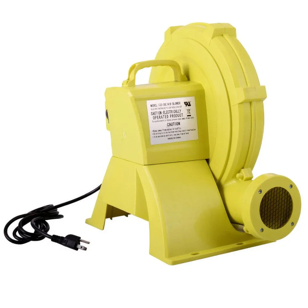 Moisture Yellow Castle, Portable Bounce W Inflatable Slides, Blower, Air for Pump Green and 680 - Safe, Fan