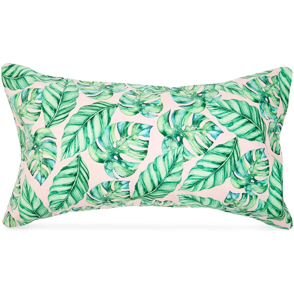 Blue Pillow for Travel Vacations, Leaves Tropical Beach Pools Panda Inflatable
