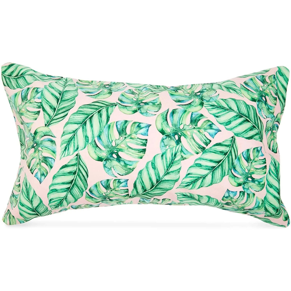 Blue Pillow for Travel Vacations, Leaves Tropical Beach Pools Panda Inflatable