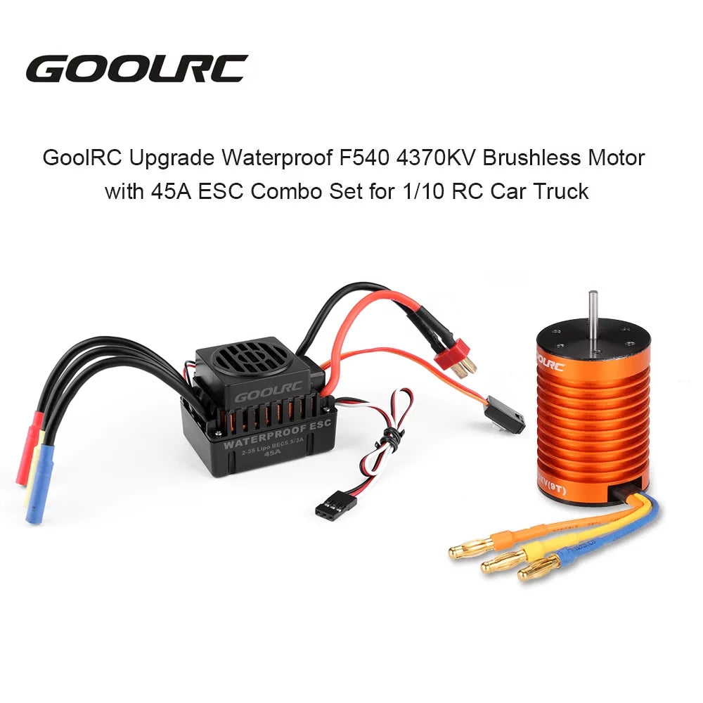 1/10 4370KV 4370KV F540 Accessory,Set Motor Moistureproof Car 45A Remote Rookin Car 110 Combo GoolRC