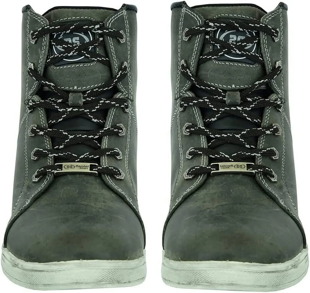 with Grain Shoes Boots – Men’s Full Smart Rubber Outsole Leather Lace-up & Closure Motorcycle Daniel Moistureproof Lightweight
