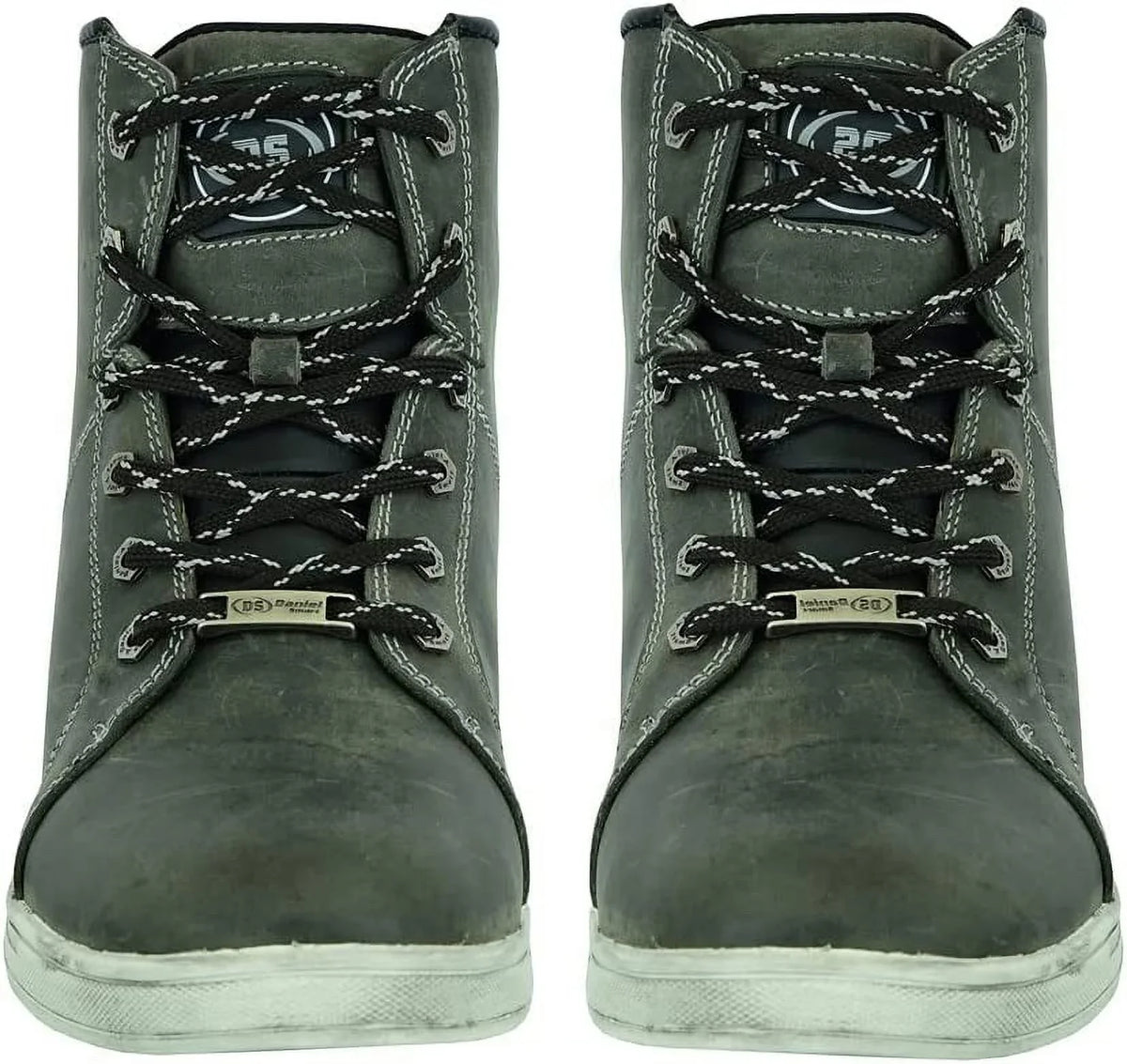 with Grain Shoes Boots – Men’s Full Smart Rubber Outsole Leather Lace-up & Closure Motorcycle Daniel Moistureproof Lightweight