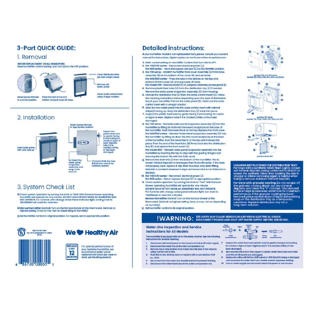 760A, 350, 700, 600, 560A, Whole-House 700M, AprilAire Moisture Panel 600M, 2) AprilAire 360, 700A, (Pack 600A, Models Replacement of 560, for 768 568, 35 Humidifier 760,