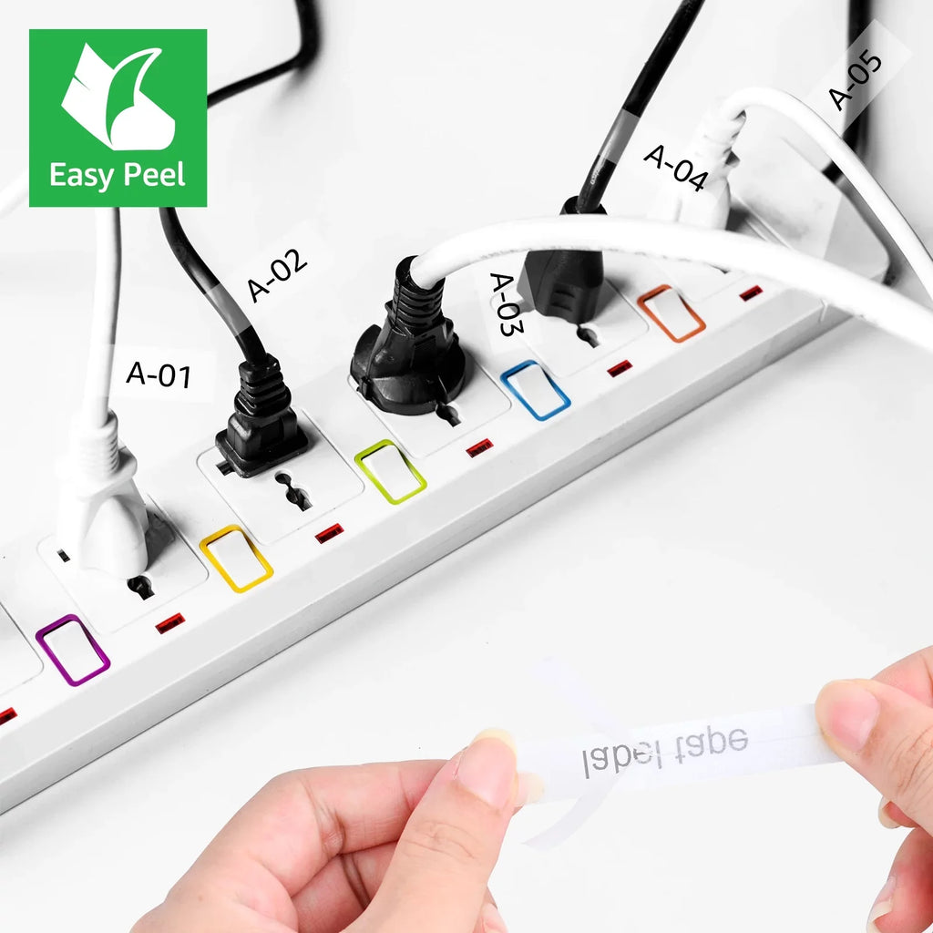 30PK Wire TZe-FX131 for 12mm Label 8m P-touch Black x Fits -131 Clear Tape Flexible Brother TZe TZe-131 Cable on -FX131