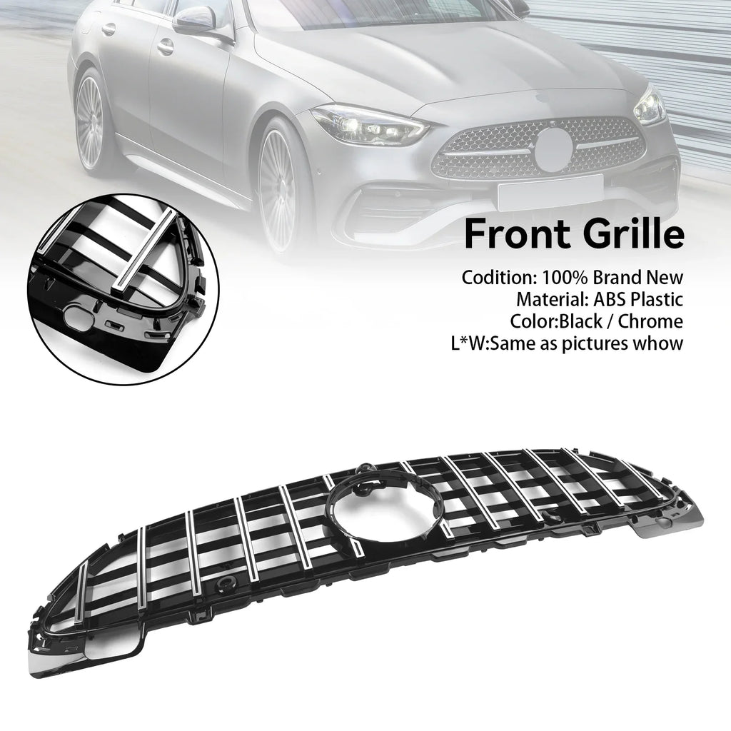 fit W/Camera Mercedes 2022-2023 for Grill Grille Bumper Benz W206 Front Style