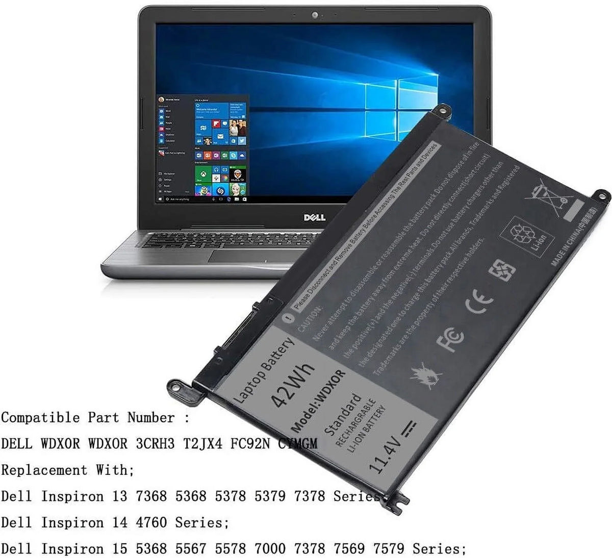 Inspiron 14 Dell For Battery 7378 7460,Inspiron 13 7368