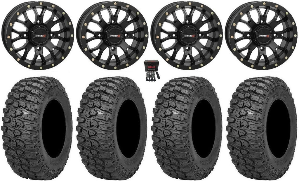 Trail Black Can-Am 2.0 Saw Maverick Outlander Commander 15" Defender -3 System Tires Wheels 3 32" Renegade