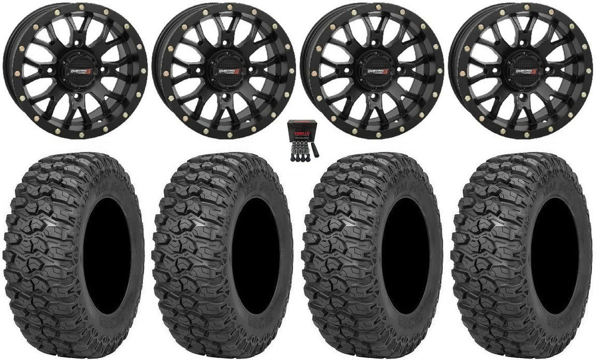 Trail Black Can-Am 2.0 Saw Maverick Outlander Commander 15" Defender -3 System Tires Wheels 3 32" Renegade