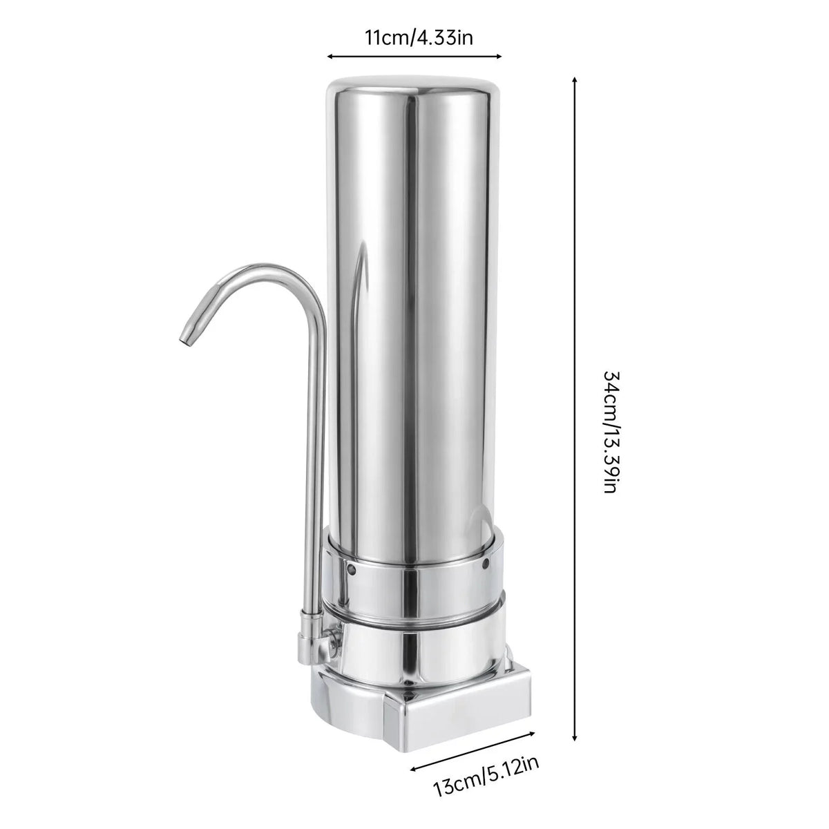 System Filter Filter Stainless Silver Tap Filtration Drinking Countertop Sink Moisture