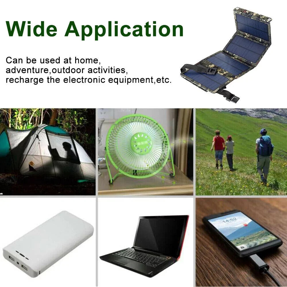 Hiking Panel Paddsun Phone Folding Camping Bank Charger Outdoor Solar 80W Power
