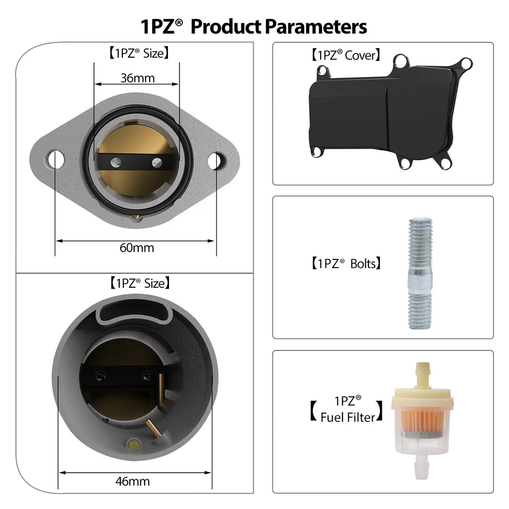 YFM350X YFM400 Carburetor Moto-4 Carb Warrior 1PZ Wolverine YFM350 Kodiak W35-CA1 Yamaha 1987-2004 YFM35F 350 1996-1998 4WD for 400 Replacement Bear Big