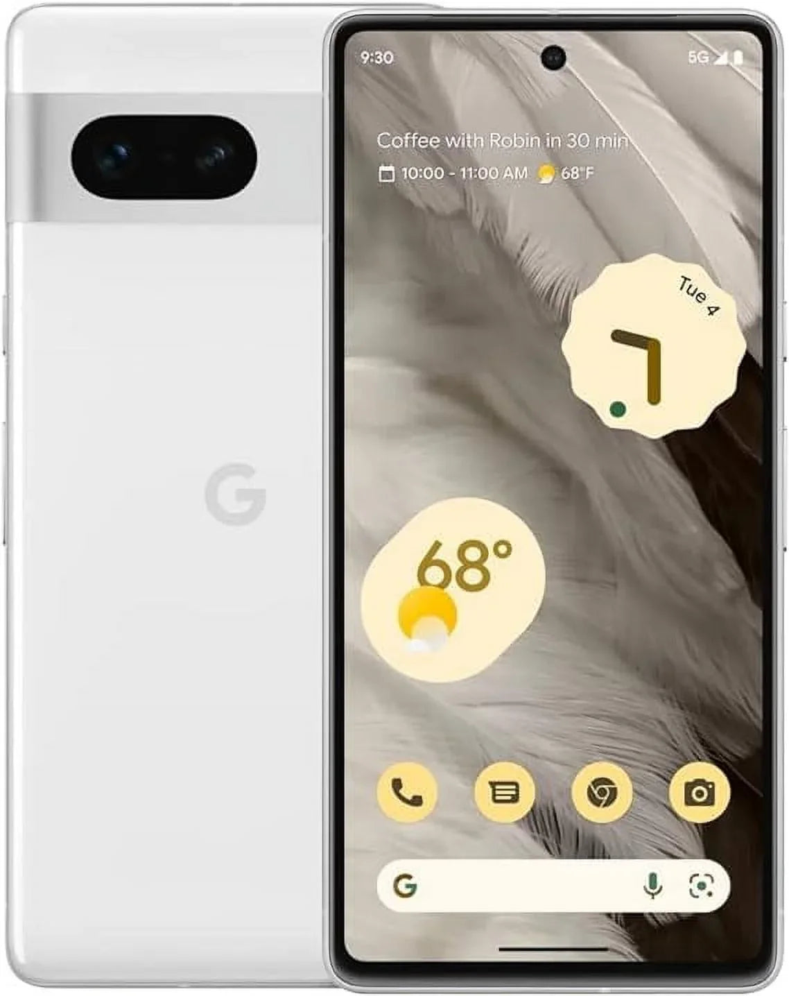 | International ( + - Google Unlocked Smartphone Factory 5G Version ) 8GB 7 Pixel (Snow) 128GB