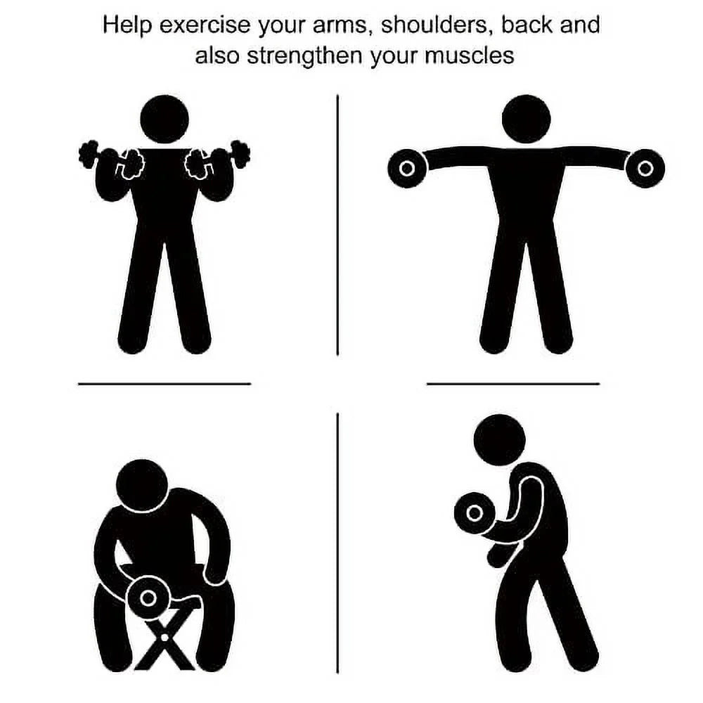 Hand Men x 2 Gym for Rubber Non-Slip with Hex or Handles, 45lbs Women Workout, Set, Anti-roll, Weights Dumbbells Soozier Home