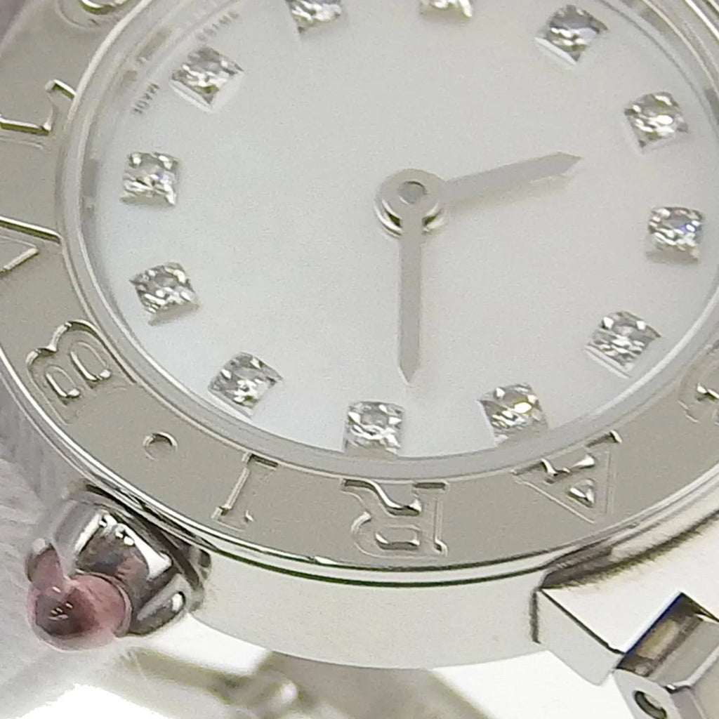 Dial Watch (Like of Mother Battery Pre-Owned Diamond 103095 New) BB23S Pearl 12P Bulgari Shell