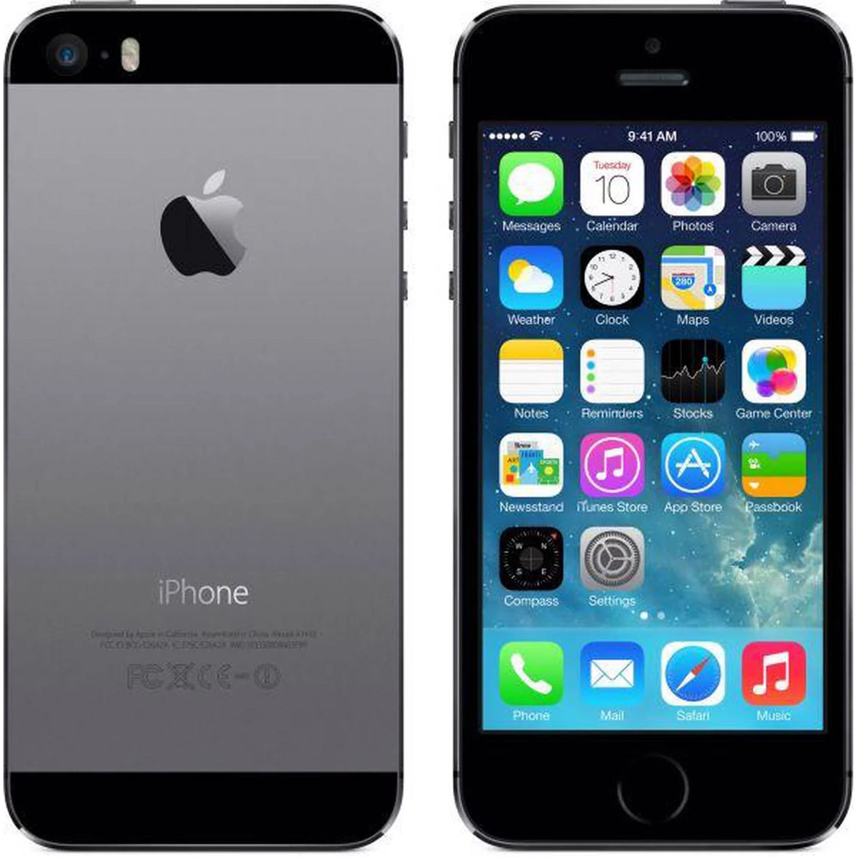 16GB 4G iPhone w/ Dual-Core Space - (Used) Apple Phone Gray 8MP Camera 5s Unlocked