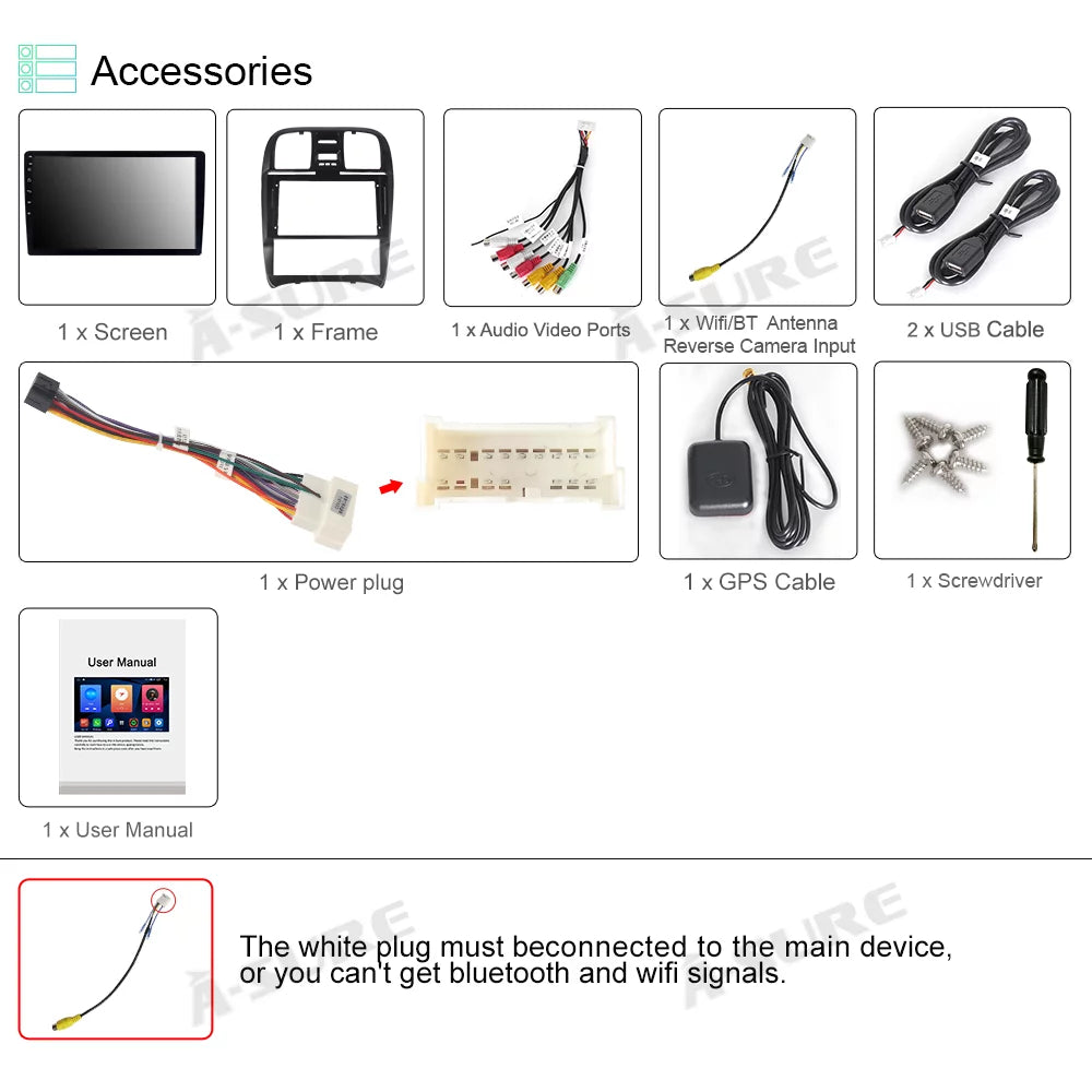 Sonata for CarPlay Car 11 Android Player Wireless 2+32G Srereo Hyundai 2001-2005
