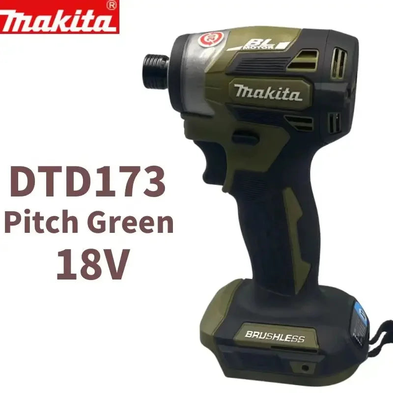 (Tool Motor Only)-Green Electric DTD173 Makita Brushless Drill Cordless 18V Driver Impact