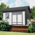 x ft. ft. Handy 10 Wood Shed Home Beachwood (with Floor) Products Storage 12