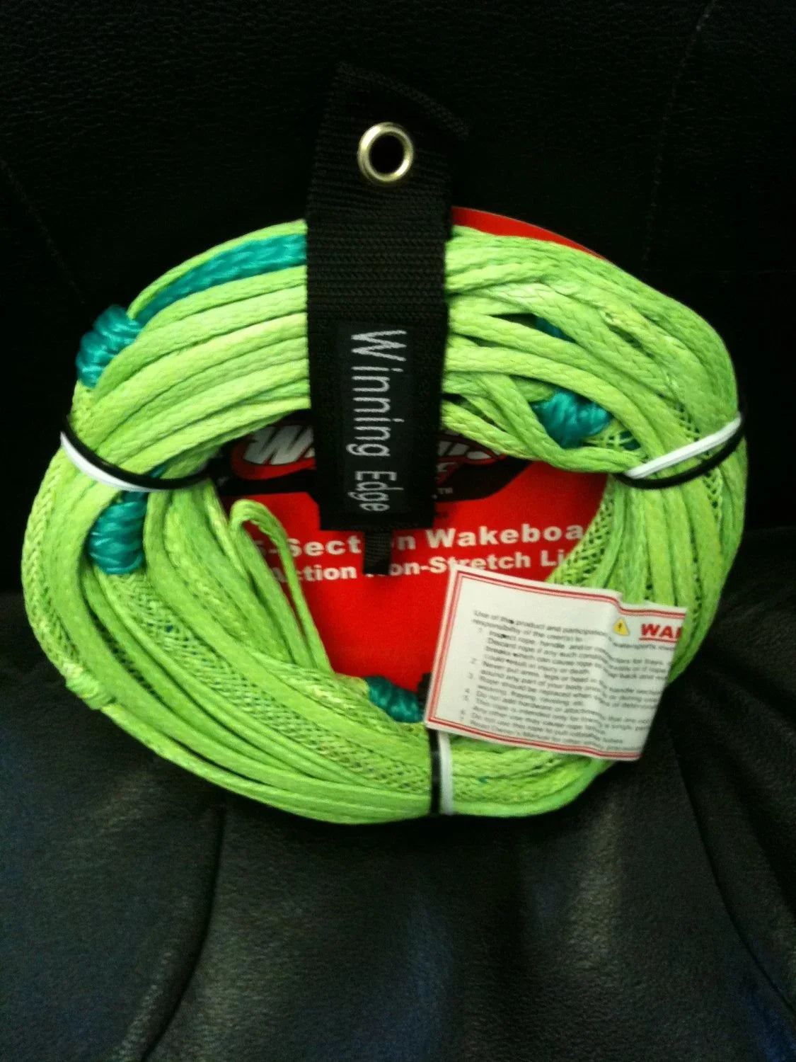 5-Section Wakeboard Winning Green Edge Action 70' Non-Stretch Line, Pro