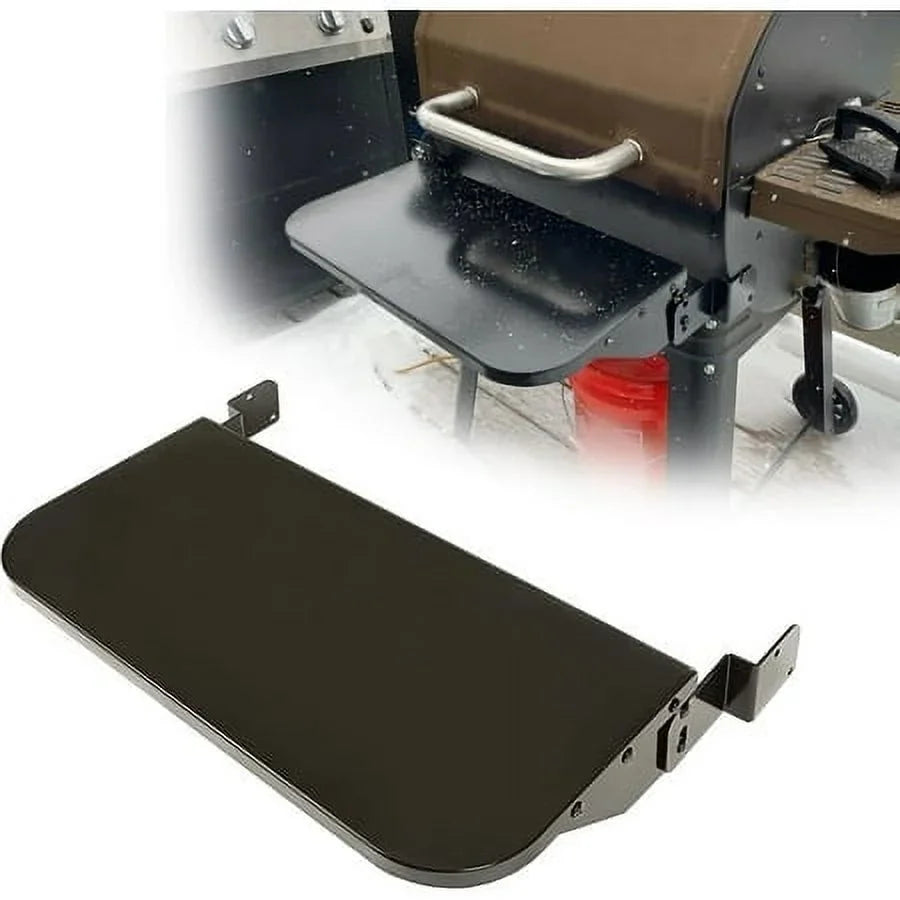 24" PGFS24 Camp Folding Chef Shelf Steel All Powder Shelf Coated Replaces Black Grills for Kojem Grille Front Pellet