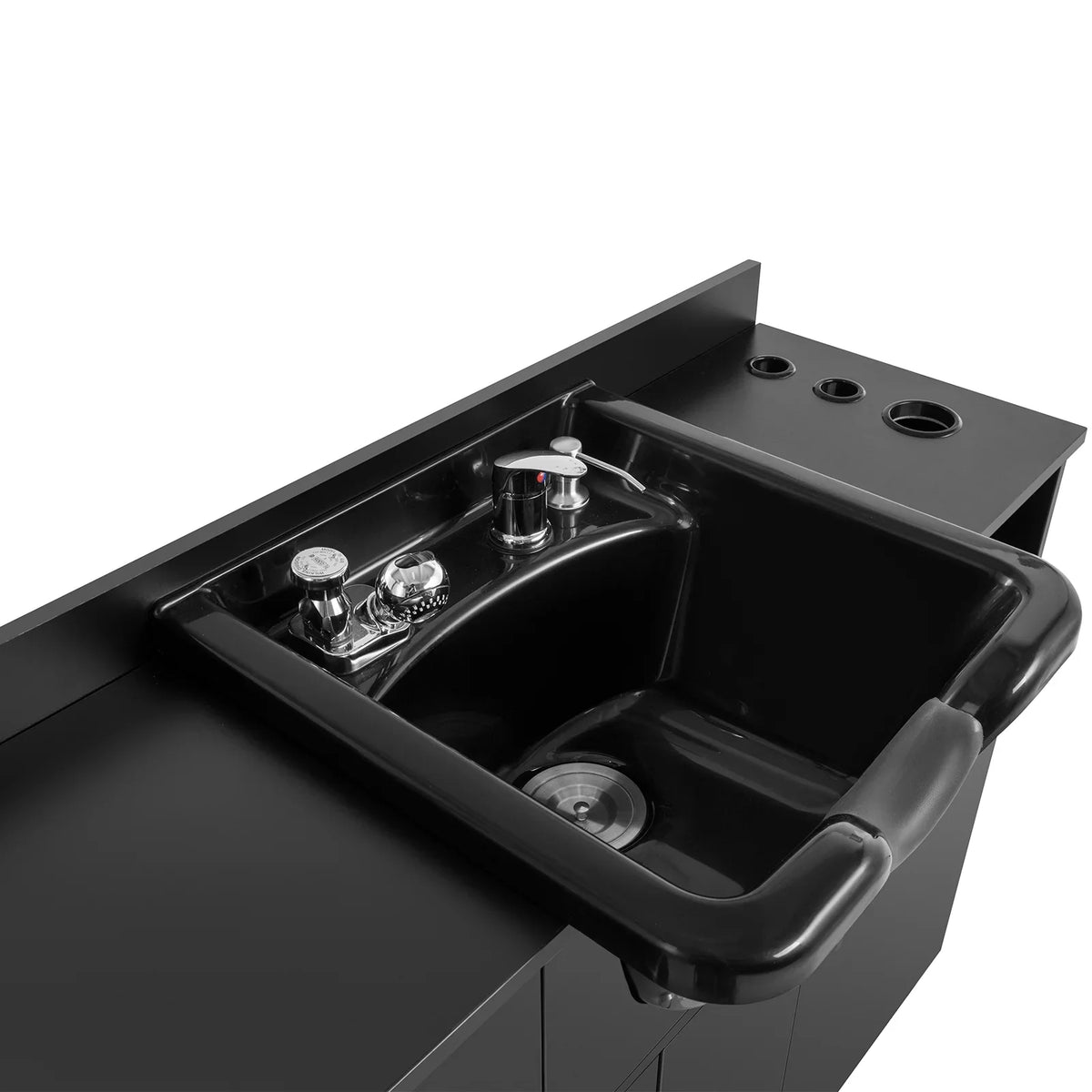 ,Hair Artist Station Salon Trap,Drawer(Black) Hair Beauty Shampoo Holes,P with Backwash Dryer Sink hand