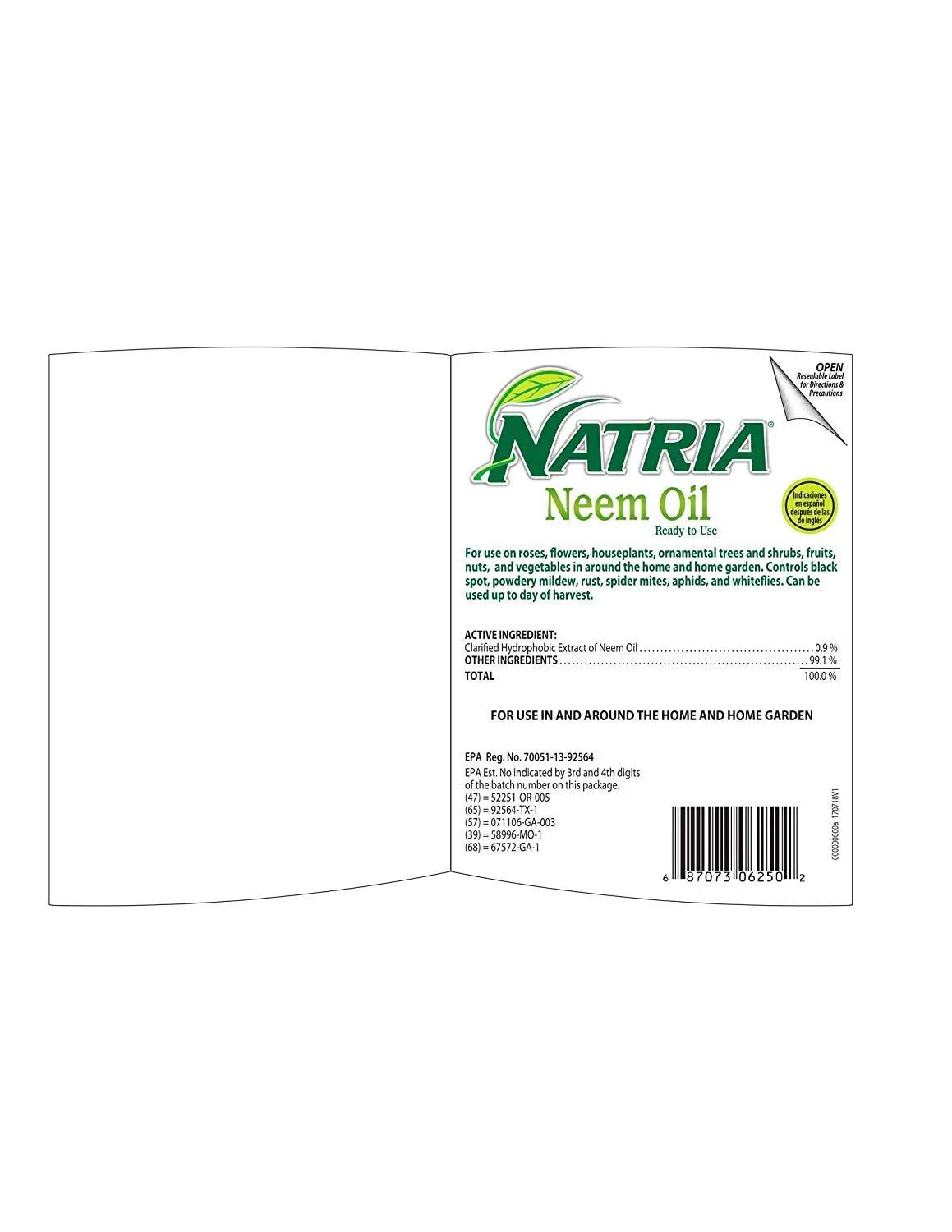 Oil Pack of and 2 24-Ounce, Pest Control, Natria Neem Ready-to-Use 706250A Disease