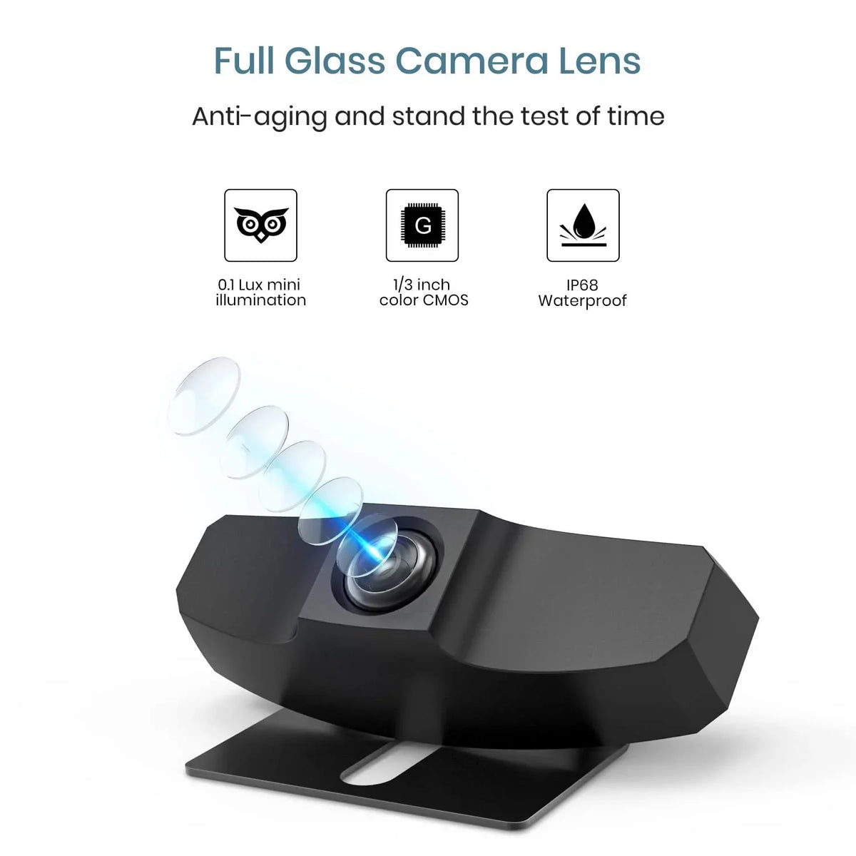 Digital Camera View Camera Highway Trucks, for Camera for Trailer,Pickup,Van Back Reverse Trailer Wireless Backup System Wireless Rear fit Up Observation Solar Hitch