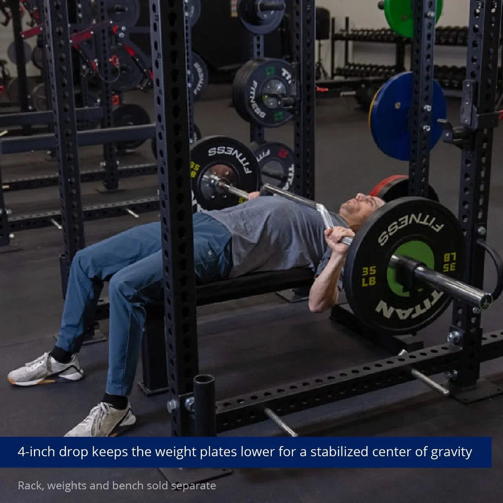 7 Bench Fitness Finish Press , Bar, Rated Olympic Cambered 600 Chrome Titan