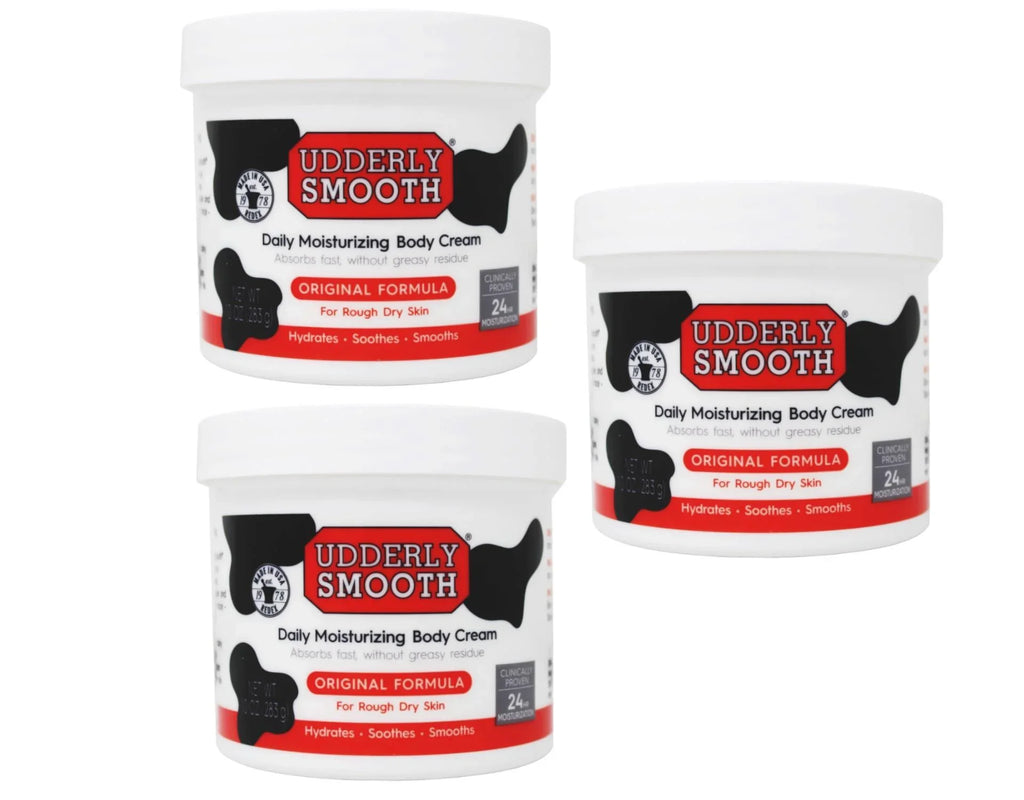 Ounce Dry Body Skin Udderly 3 Pack Rough 10 Original Smooth Skin, Moisturizer Cream - Formula for