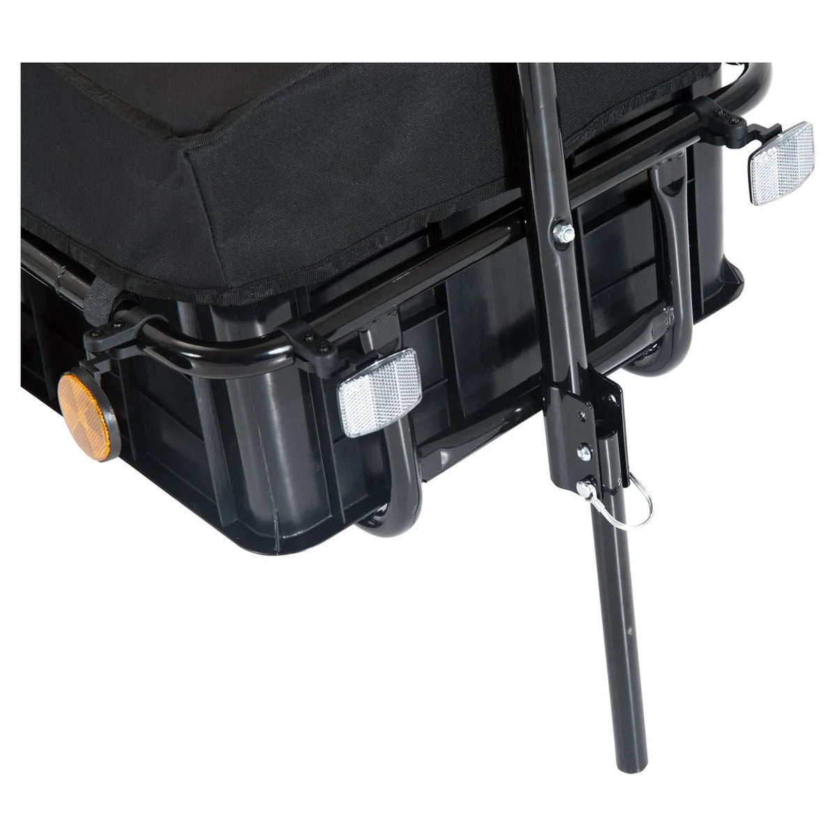 Bicycle Aosom Enclosed Black Wheel - Internal Double Frame Trailer Cargo
