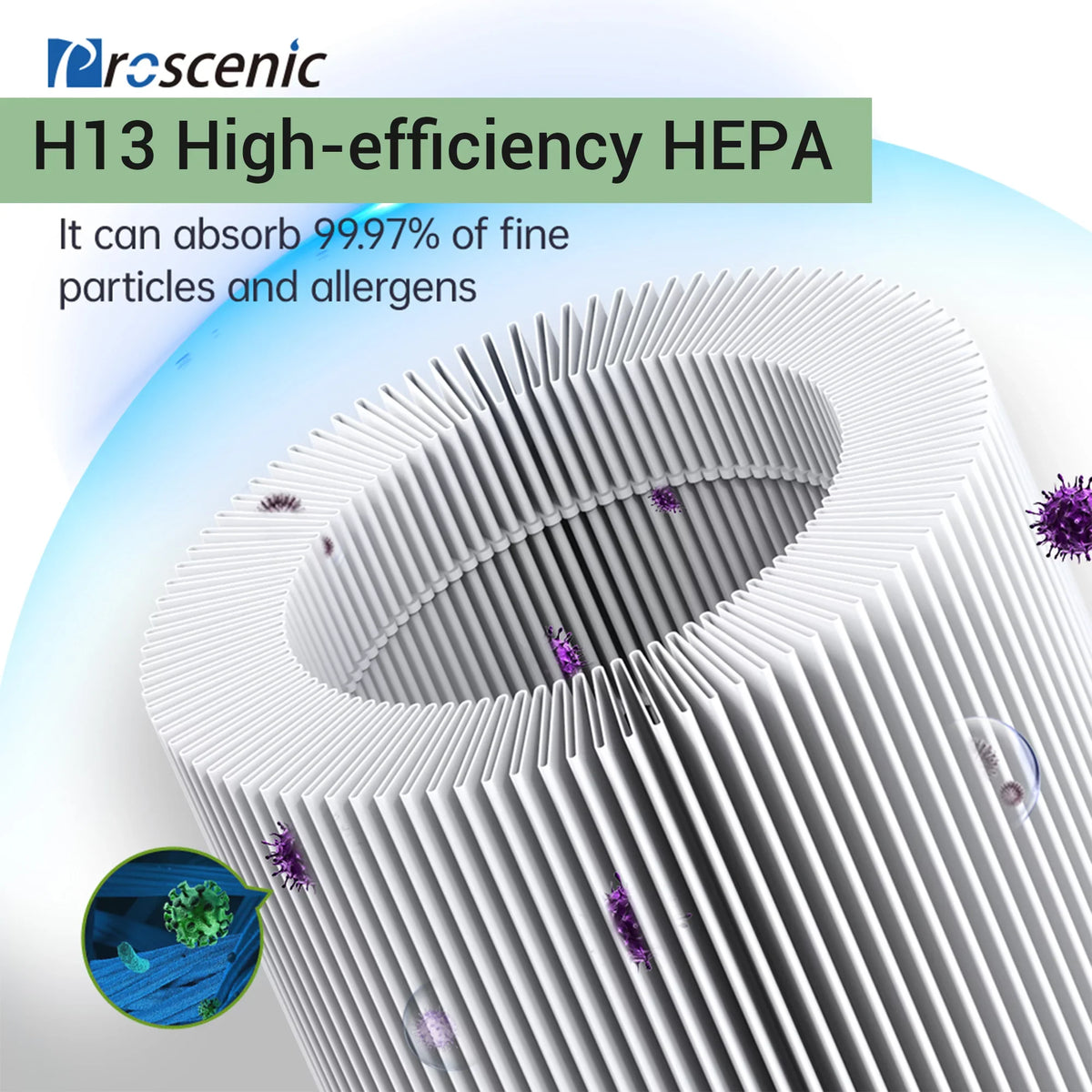 Air 220 Filters 1259 WiFi Cleaner Control Bedroom,Home, Living with Purifier,H13 for Room, & Sleep Timer Speed ft) sq. to Air Mode, 4-Stage Filtration, m³/h (Up