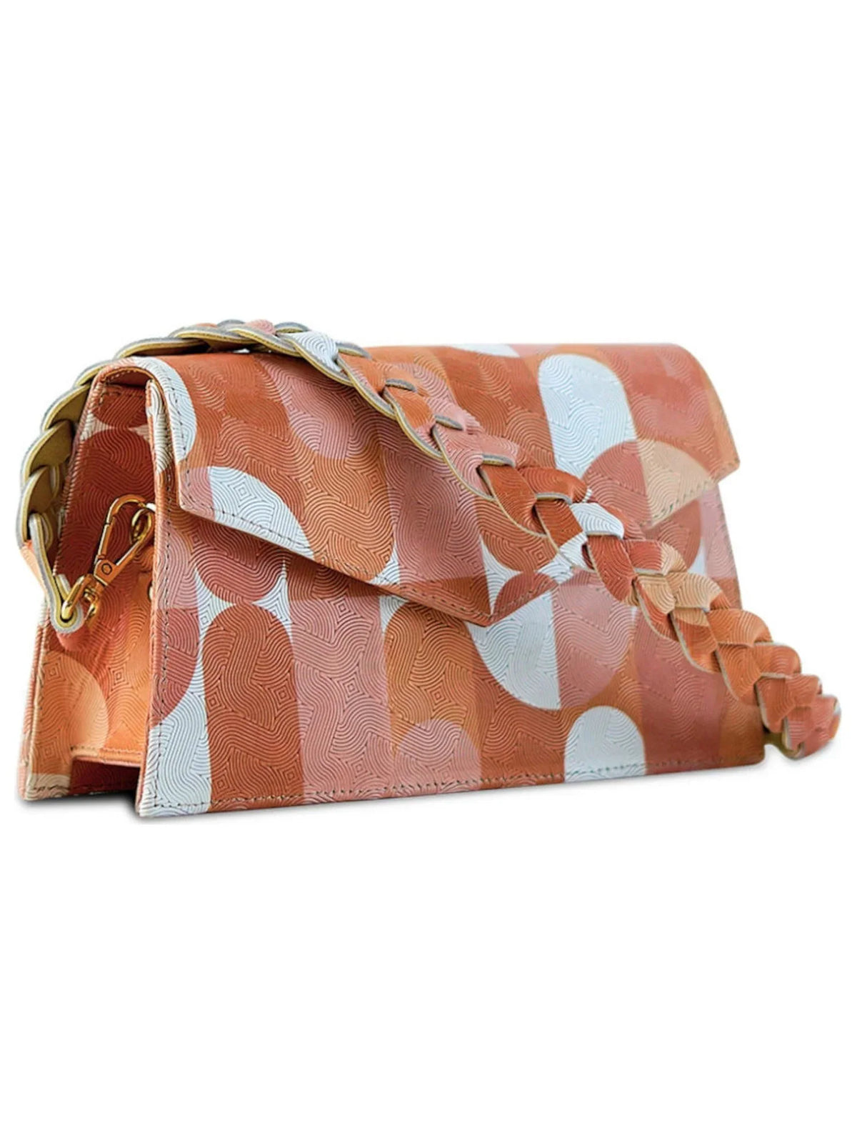 Leather Beige Zaya Women's Handbag Strap Picasso Single Purse Patterned Neutral