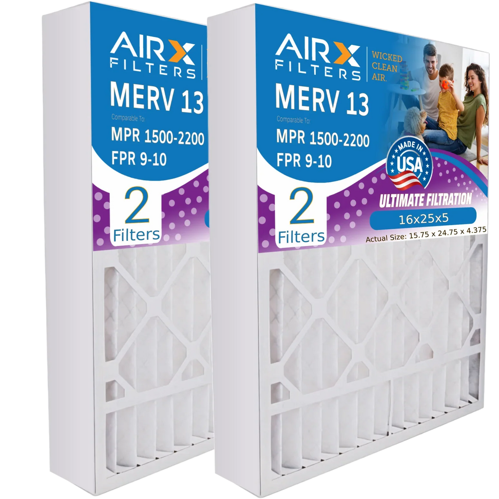 Filter & 13 Lennox . Pack 1500 to 9 by Air X6670 - Comparable 2 Filter with Fits 16x25x5 2200 Air