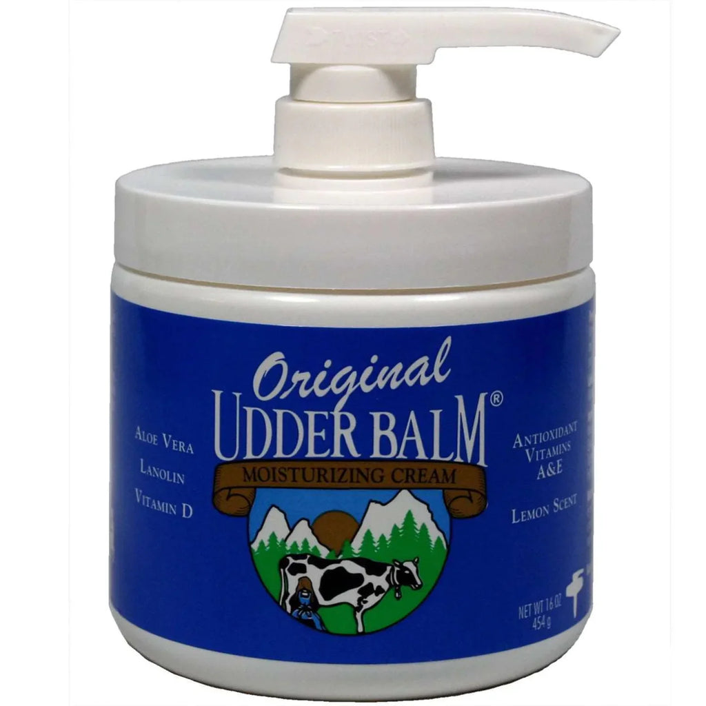16oz Lanolin Moisturizing Udder Cream Aloe Jar. & with Pump Original Balm