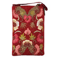 Bloom Floral Bag Phone Red Multi Crossbody, Ruby Club Beaded